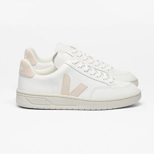 Veja // V-12 White Leather Sneakers